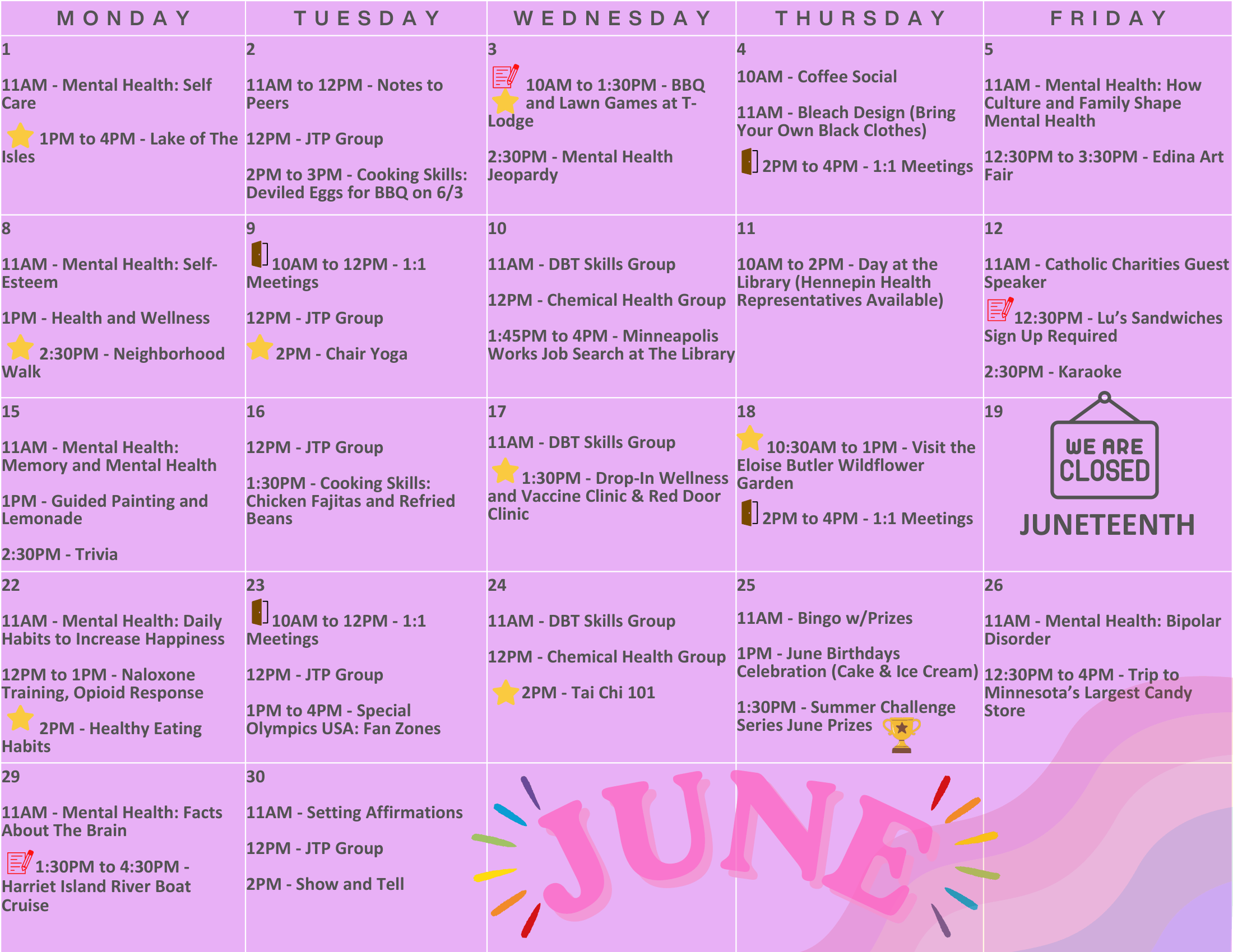 Resource Center Calendar